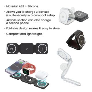 Magfold 3 in 1 Magnetic Wireless Charger