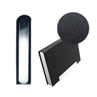 Magnetic Faux Leather Name Card Holder