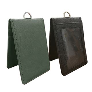 Magnetic PU ID Holder Flip Open Wallet