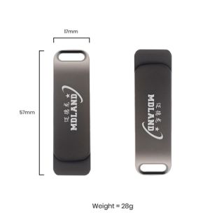 Metal Swing Black USB Flash Drive - 16GB