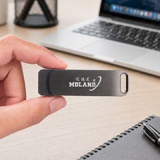 Metal Swing Black USB Flash Drive - 32GB