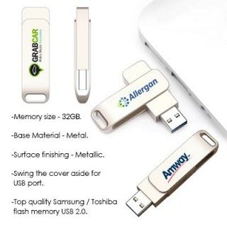 Metal Swing Silver USB flash drive - 32GB