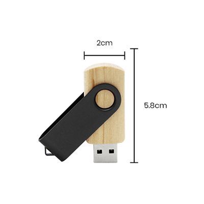 Wooden swivel drive sized at 2cm wide by 5.8cm long