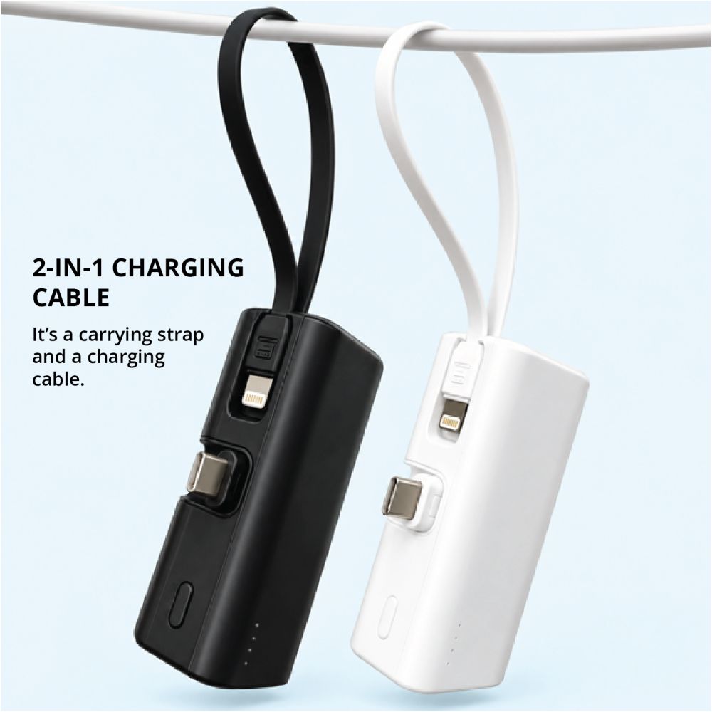 MICO 2-in-1 Mini Fast charging Mini Power bank - 5000mAh