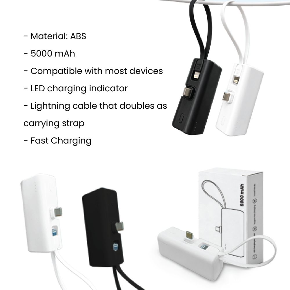 MICO 2-in-1 Mini Fast charging Mini Power bank - 5000mAh