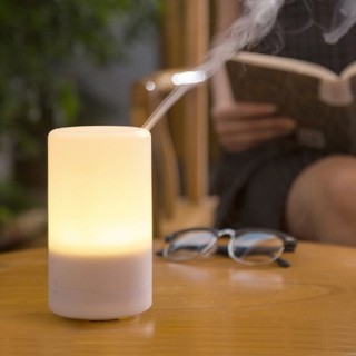 MIST aromatherapy humidifier and diffuser in white with warm LED light