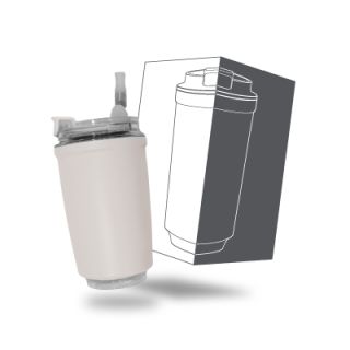 MOFI Stainless Steel Tumbler with Straw - 380ml