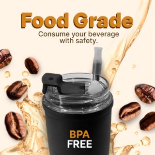 MOFI Stainless Steel Tumbler with Straw - 380ml