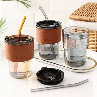 MONTE 2 Premium Color Glass Mug with PU Sleeve - 400ml