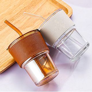 MONTE 2 Premium Color Glass Mug with PU Sleeve - 400ml
