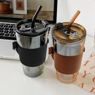 MONTE 3 Premium Color Glass Mug with PU Sleeve - 450ml