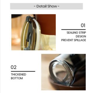 MONTE 3 Premium Color Glass Mug with PU Sleeve - 450ml