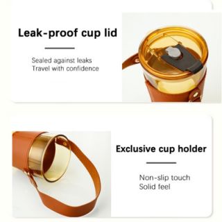 MONTE 3 Premium Color Glass Mug with PU Sleeve - 450ml