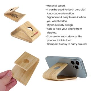 Natural Wooden Smartphone Stand