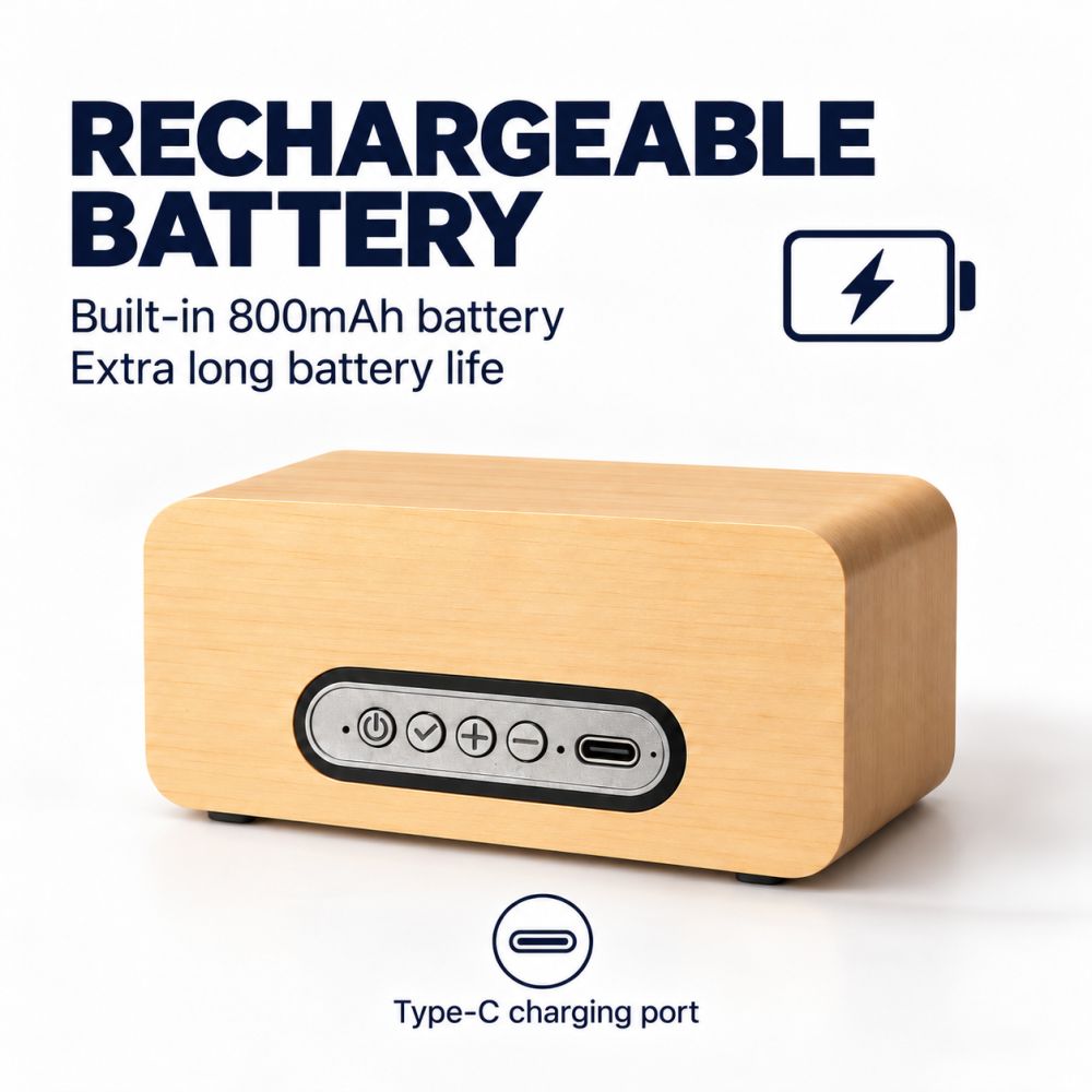 Nelson Wooden Bluetooth Speaker - 800mAh Battery