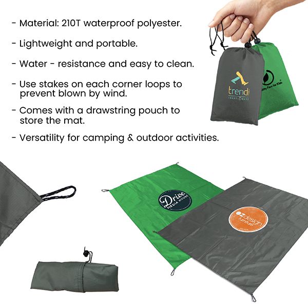 On-The-GO Waterproof Picnic Mat with Pouch