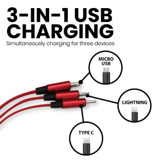 OREO 3-in-1 Retractable USB Cable