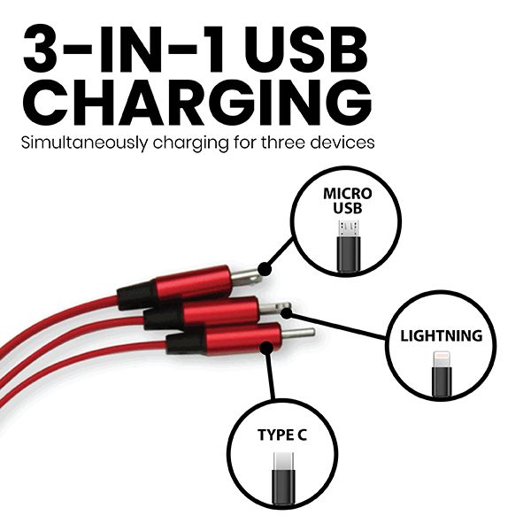 OREO 3-in-1 Retractable USB Cable
