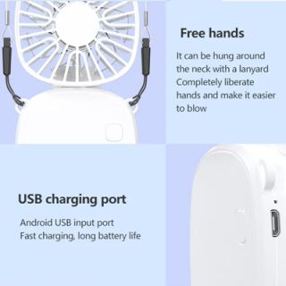 POCKET Foldable Mini Fan with Lanyard - 300mAh