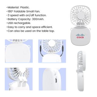 POCKET Foldable Mini Fan with Lanyard - 300mAh