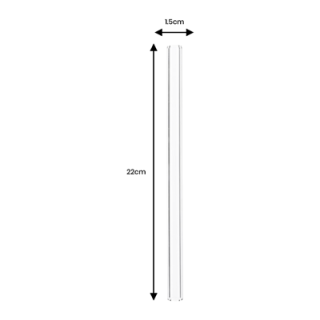 Premium Glass Straw (15x220) with Straw Felt Pouch Set