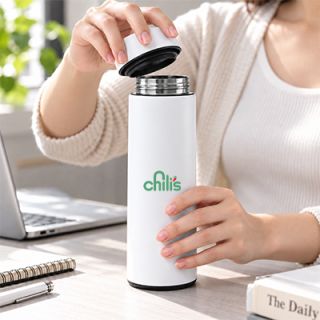 Premium Matt Stainless Steel Vacuum Thermos Flask - 480ml