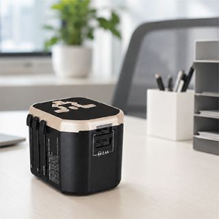 Premium Travel Adapter Dual USB Hub With Smart Charge 2.4A
