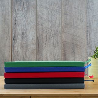 PU Fabric Hard Cover A5 Notebook with Pen Loop