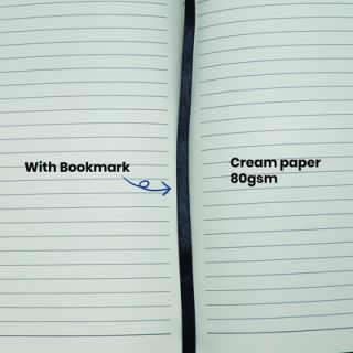 PU Fabric Hard Cover A5 Notebook with Pen Loop