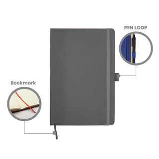 PU Texture A5 Notebook with Pen Loop