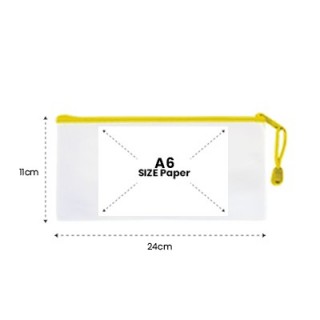 PVC Frosted Zipper Pouch - A6 Size
