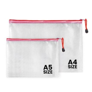 PVC Transparent Netting Pouch - A4 Size