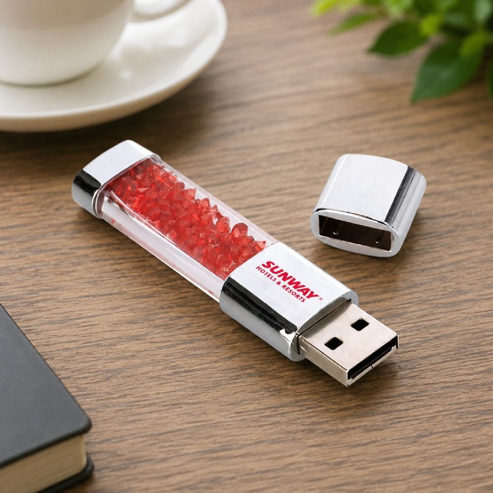 Rhinestone Crystal USB Flash Drive - 16GB