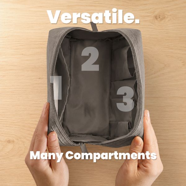 rPET Organizer Tech Toiletry Travel Pouch