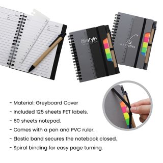 RULER Eco-Notebook Pen with Strap