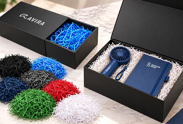 Shredded Paper Gift Boxes for Agency Gift Sets in Malaysia