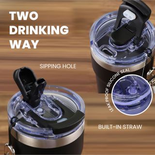 SNAPSIP Stainless Steel Bottle with Strap - 600ml