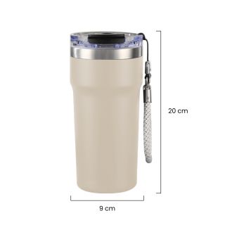 SNAPSIP Stainless Steel Bottle with Strap - 600ml