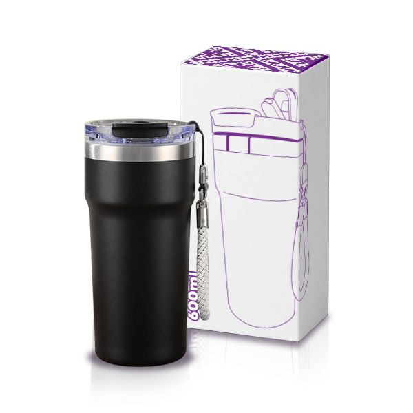 SNAPSIP Stainless Steel Bottle with Strap - 600ml
