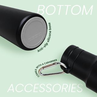 Stainless Steel Bottle With Carabiner - 450ml