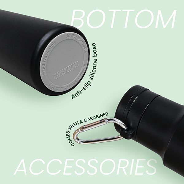Stainless Steel Bottle With Carabiner - 450ml