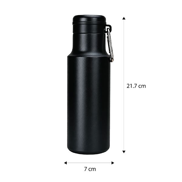 Stainless Steel Bottle With Carabiner - 450ml