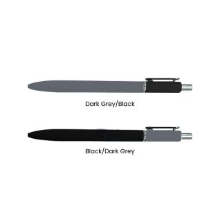 The two colourways of the STONE Duo Tone pen side by side, dark grey with black and black with dark grey