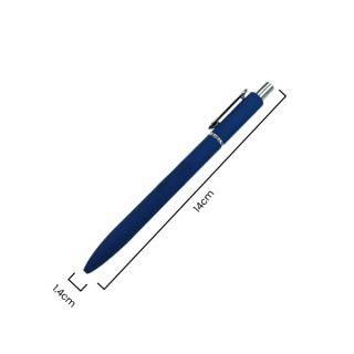 Dimension diagram of the navy blue STONE pen, 14cm long and 1.4cm across