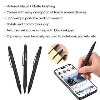 Stylus Press Action Metal Pen