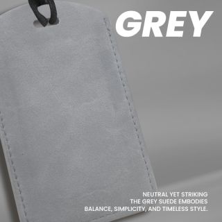 SUEDE PU ID Card Holder with Key Ring