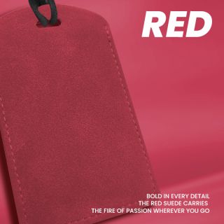 SUEDE PU ID Card Holder with Key Ring