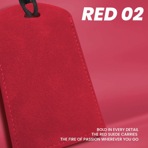 SUEDE PU ID Card Holder with Key Ring
