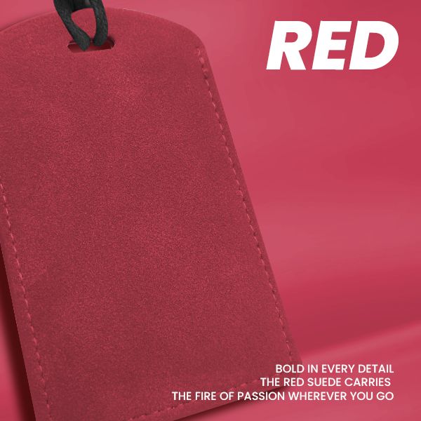 SUEDE PU ID Card Holder with Key Ring