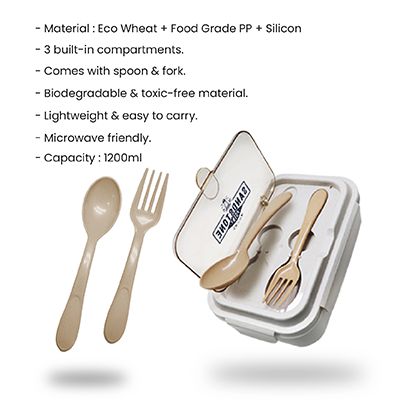 SWEET Eco-Wheat Lunch Box - 1200ml